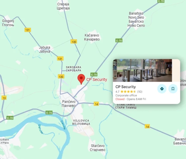 CP-Security-google-mape-pancevo